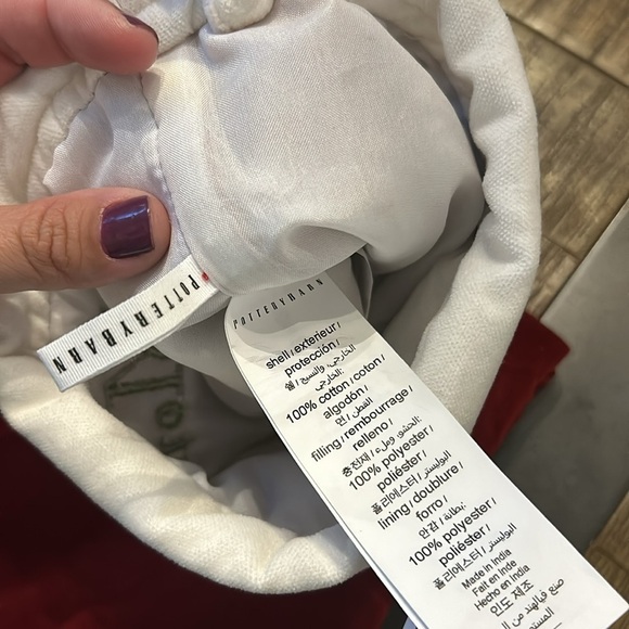 Pottery Barn Red & White Christmas Holiday Stocking, Mom, size medium - Picture 8 of 10